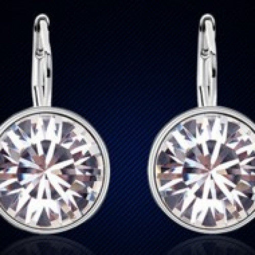 Bella Clear Crystal Earrings For Women