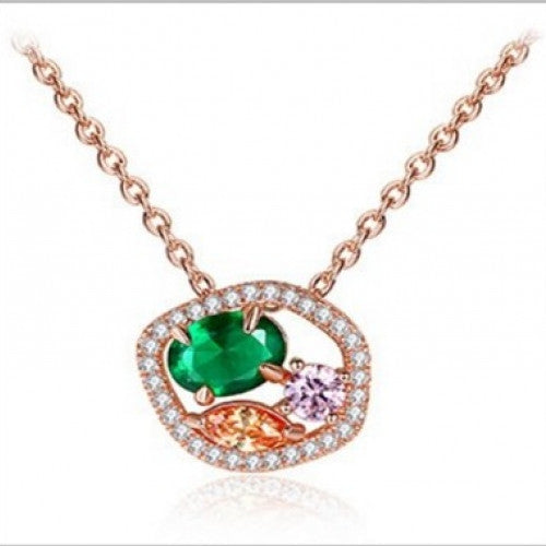 Rhinestone Women's Gift Maxi Necklace