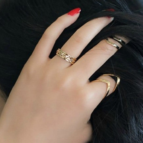 Women Girl Fashion Jewelry Cuff Finger Ring