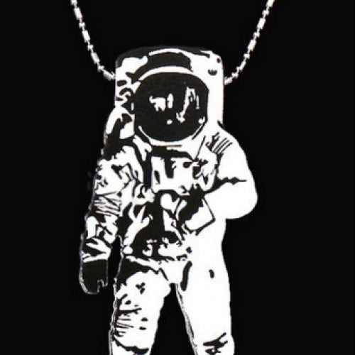 Astronaut Men Beads Long Chain Necklace