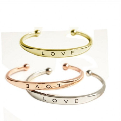 Cuff Bangle Love Bracelets